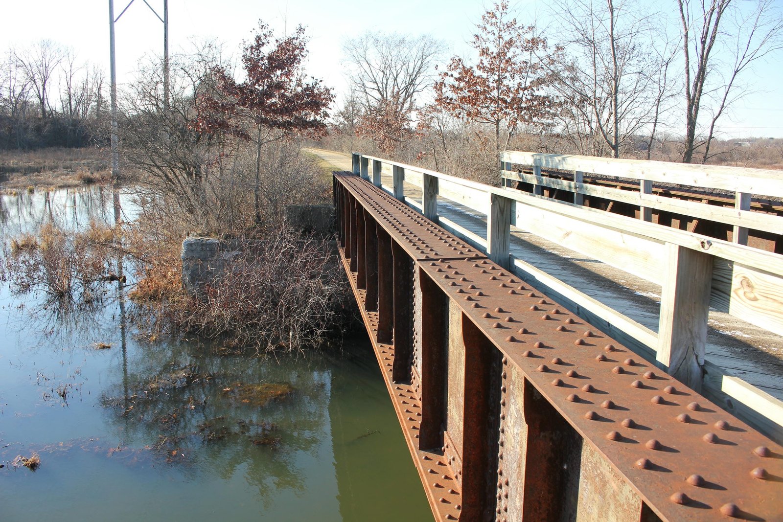 Looking west